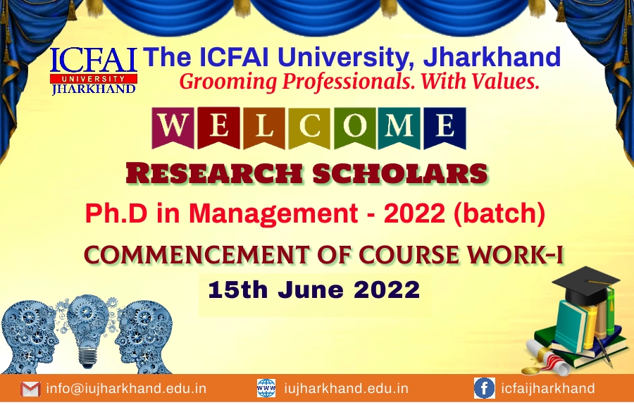 Commencement of Course Work 1 - PhD in Management